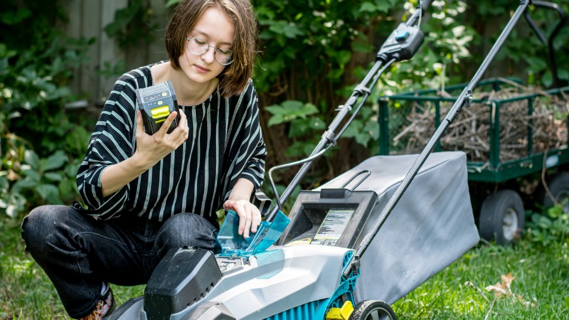 grasmaaier met batterij